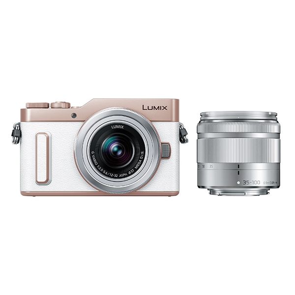 【中古】【１年引き請ける】【美品】Panasonic LUMIX GF10 ダブルズームキット 12-32粍 + 35-100粍 白いこと [DC-GF10WA-W]