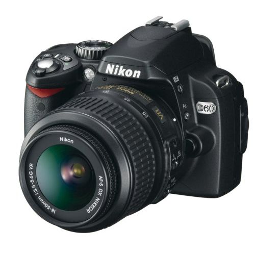 【中古】【１年引き請ける】【美品】Nikon D60 18-55粍 VR 水晶体一揃いの道具