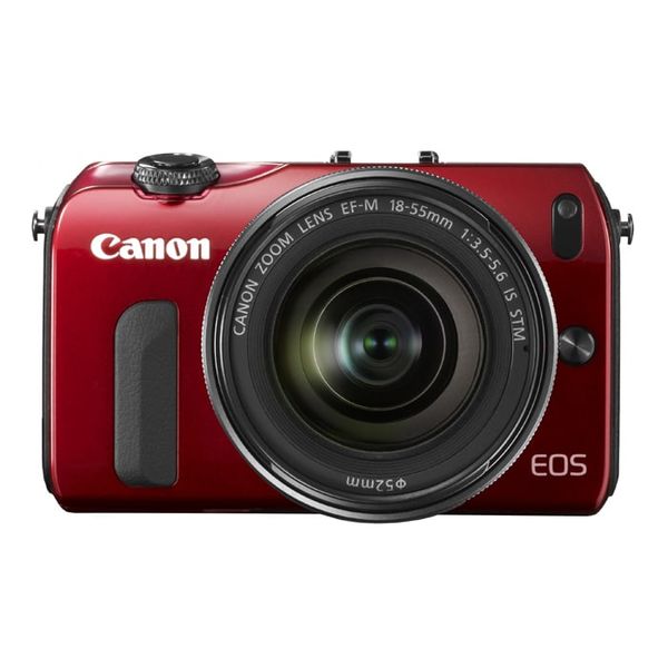 【中古】【１年保証】【美品】Canon EOS M レンズキット 18-55mm IS STM レッド