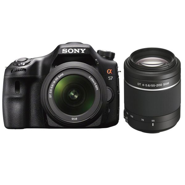 【中古】【１年保証】【美品】SONY α57 ダブルズームキット DT 18-55mm ＋ DT 55-200mm [SLT-A57Y]｜Premier Camera -プレミアカメラ-