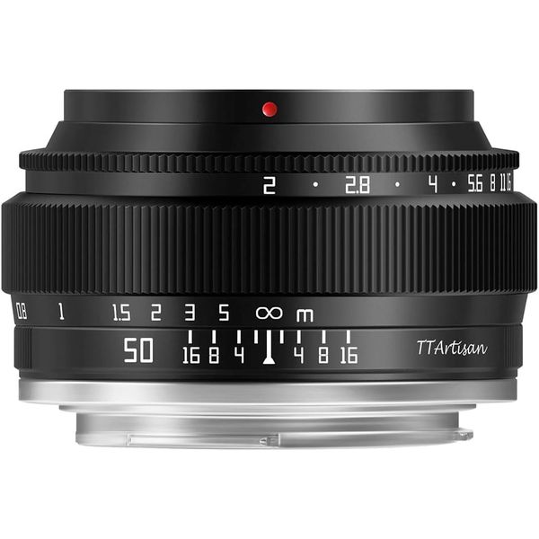 【中古】【１年引き受ける】【美品】銘匠光学 TTArtisan 50粍 F2 (フジフイルムX用) 黒いこと