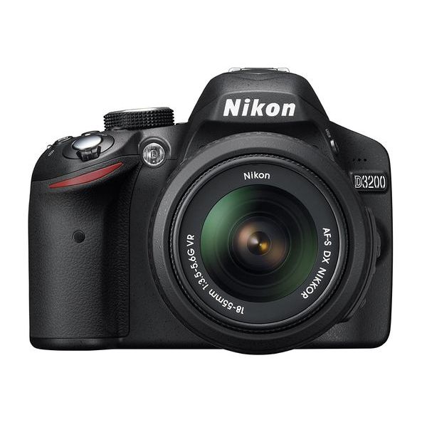 【中古】【１年引き請ける】【美品】Nikon D3200 AF-S 18-55粍 VR 黒いこと