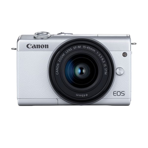 【中古】【１年保証】【美品】Canon EOS M200 EF-M 15-45mm ホワイト