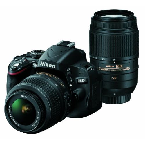 【中古】【１年引き受ける】【美品】Nikon D5100 18-55粍 55-300粍 VR ダブルズームキット