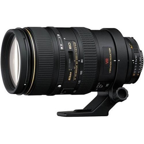 【中古】【１年引き受ける】【美品】Nikon 人工知能学 AF VR Zoom-Nikkor 80-400粍 F4.5-5.6D ED (D手合い)