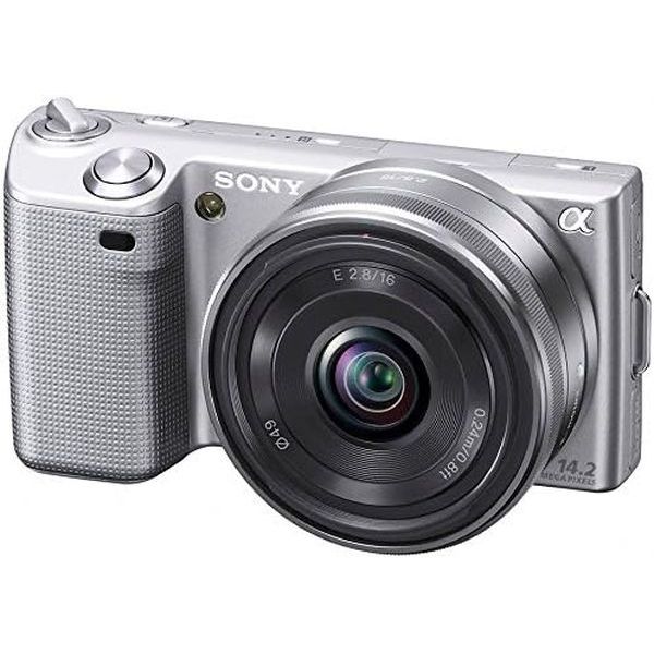 【中古】【1年保証】【美品】SONY NEX-5 16mm 薄型広角レンズキット シルバー [NEX-5A] 34,320円