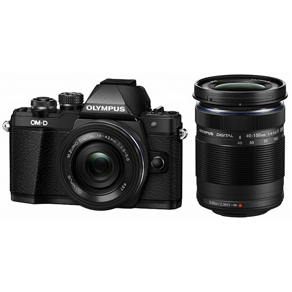 【中古】【１年引き請ける】【美品】OLYMPUS OM-D E-M10 Mark II ダブルズームキット 黒いこと