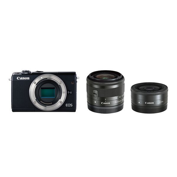 楽天市場】【新品】Canon ミラーレス一眼カメラ EOS M100 ダブル