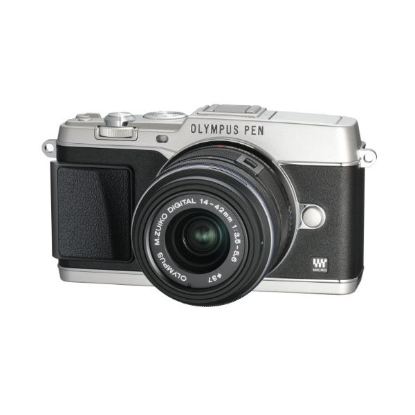 【中古】【１年保証】【美品】OLYMPUS PEN E-P5 14-42mm VF-4セット シルバー