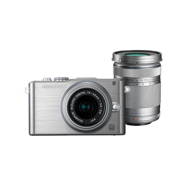 【中古】【1年保証】【美品】OLYMPUS PEN Lite E-PL3 ダブルズームキット シルバー|Premier Camera -プレミアカメラ-