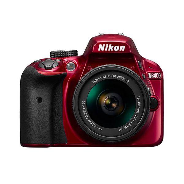 【中古】【１年引き受ける】【美品】Nikon D3400 18-55粍 VR 水晶体一揃いの道具 赤いこと