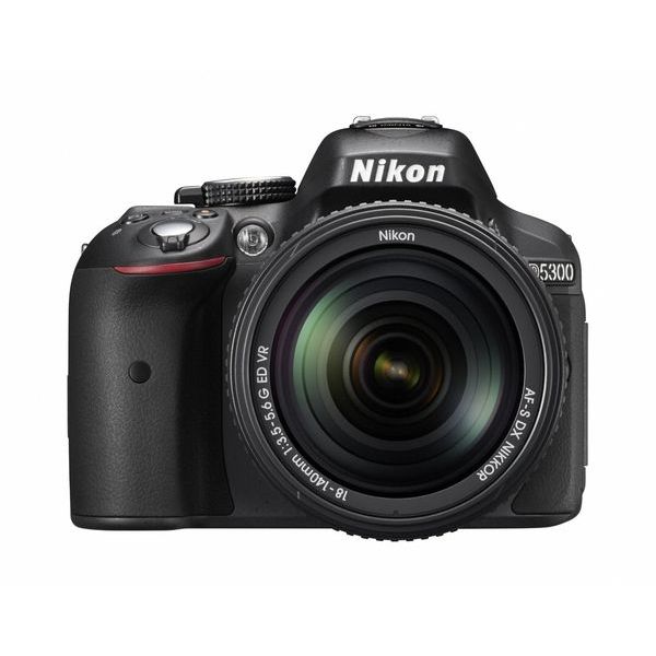 【中古】【１年引き受ける】【美品】Nikon D5300 18-140粍 VR 水晶体一揃いの道具 黒いこと