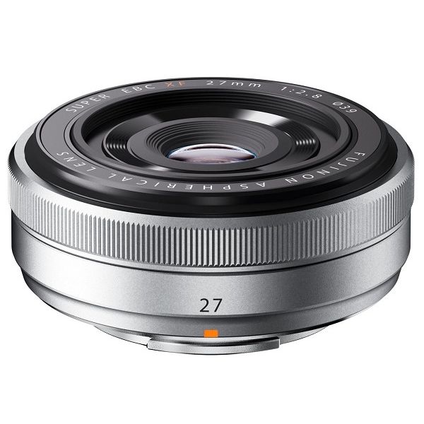 【中古】【１年引きうける】【美品】FUJIFILM XF 27粍 F2.8 しろがね色