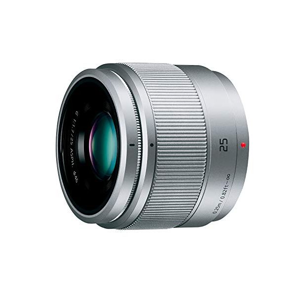 【中古】【１年保証】【新品級】Panasonic LUMIX G 25mm F1.7 ASPH. [H-H025-S] シルバー｜Premier Camera -プレミアカメラ-