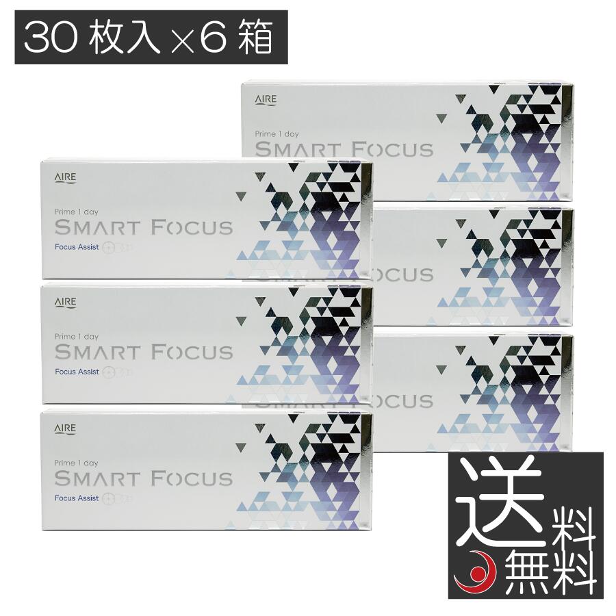 アイレ プライムワンデー かっこ良い興味の中心 (30枚入) ×6箱 Prime1day SMART FOCUS 1day アイレ 遠近両用 UVとり捨てる 接点 コンタクトレンズ 貨物輸送無料