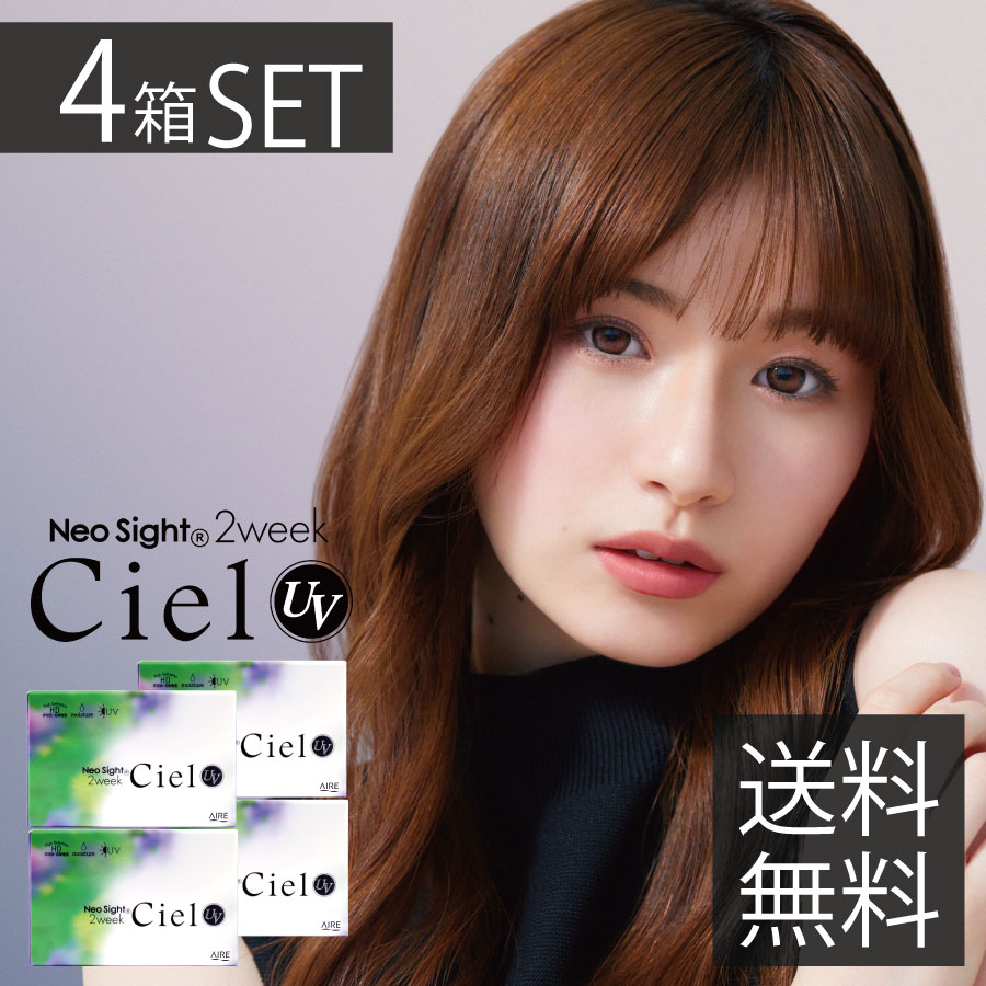 【本日限定ポイントアップ中】カラコン 2week ネオサイト2ウィークシエルUV (6枚入り) ×4箱 ポイント20倍 (2ウィーク)(カラコン)(新商品)(後払ＯＫ）