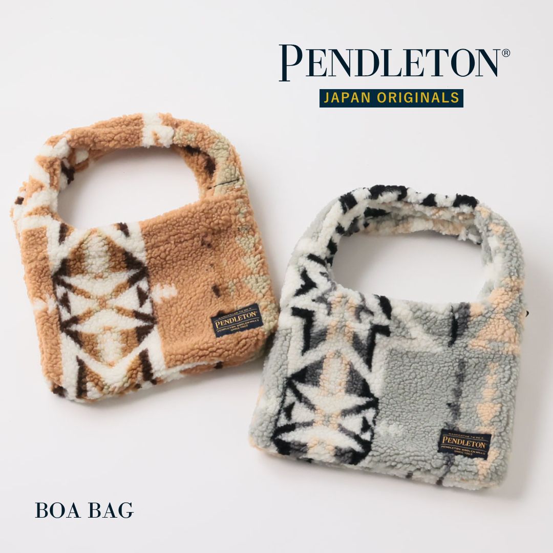 ペンドルトン ボアバッグ レディース トートバッグ ミニトート ミニバッグ ハンドバッグ ブランド PENDLETON ボア バッグ ミニトートバッグ マチなし 小さめ ミニ おしゃれ 可愛い かわいい プレゼント ギフト ベージュ グレー PDT-000-253019 Sl013