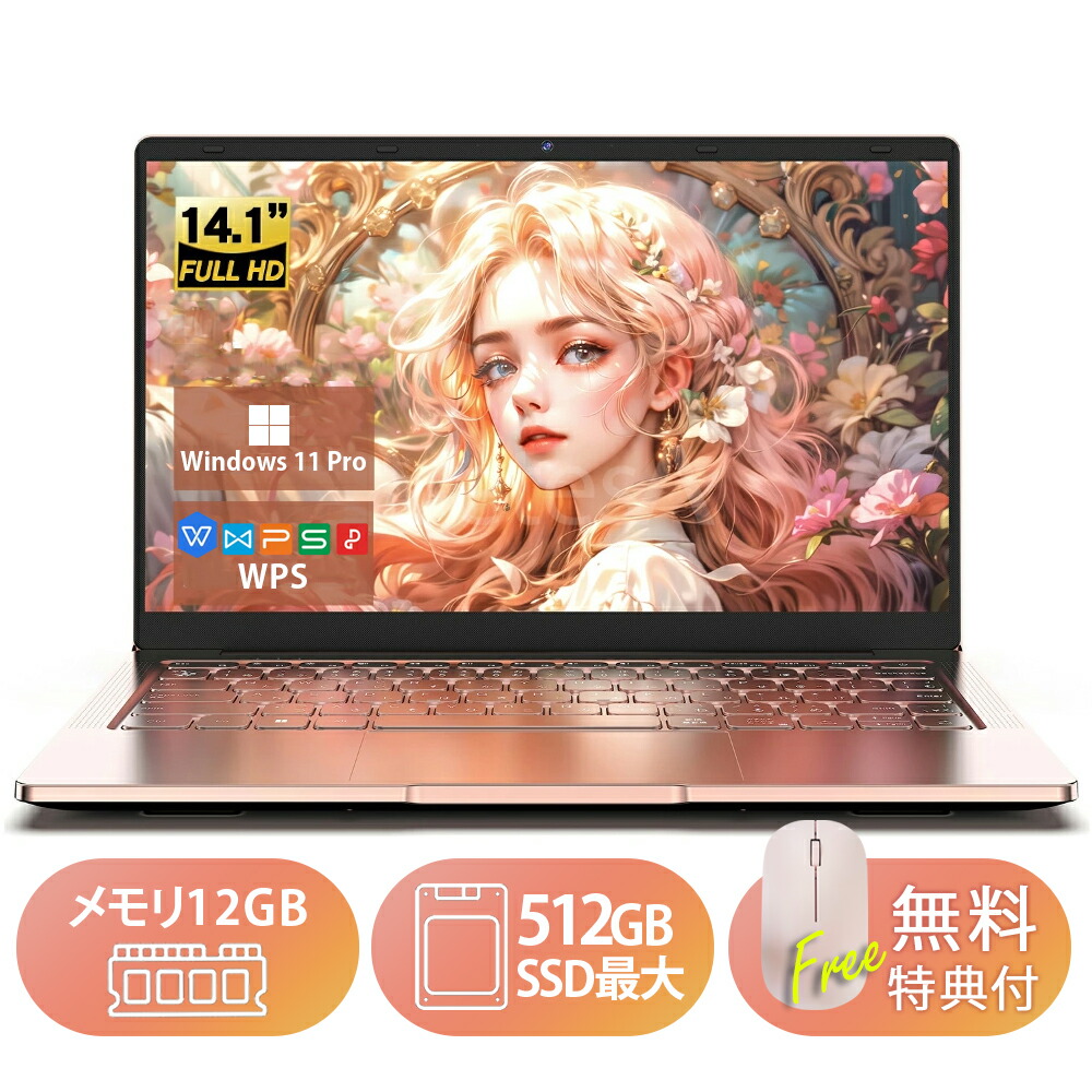 【SS押さえる！最大限度二分の一大売り出し】万覚え帳マイコン 新品 Office付き添い人 未経験者向け すべり出し据え付ける済 Win11 Pro 日本語鍵盤 Celeron N3450記憶装置:12GB/高速道路SSD:512GB/14型液晶/Web写真機/USB 3.0/miniHDMI/無線電話役立つこと/Bluetooth/超軽さ大静電容量乾電池/万覚え帳パソコン在宅仕え奉るさくら色ゴールド