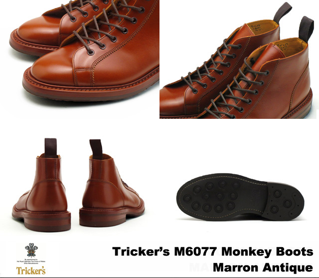 【楽天市場】トリッカーズ モンキーブーツ マロンアンティーク メンズ ブーツ ダイナイトソール Tricker's M6077 Monkey