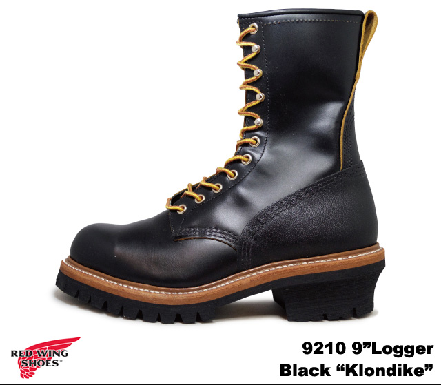 red wing logger boots black