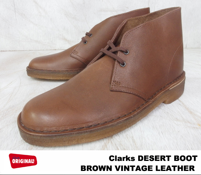 brown leather clarks desert boots