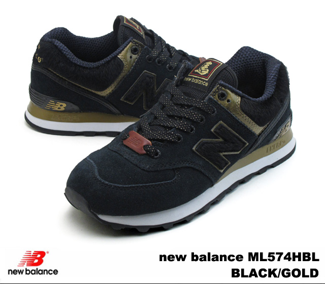 new balance black with gold