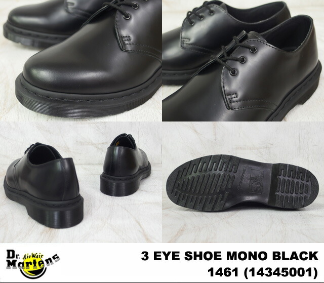 楽天市場 ドクターマーチン 3ホール ギブソン メンズ シューズ ブラック Dr Martens 1461 3eye Gibson Shoe Mono Black Premium One