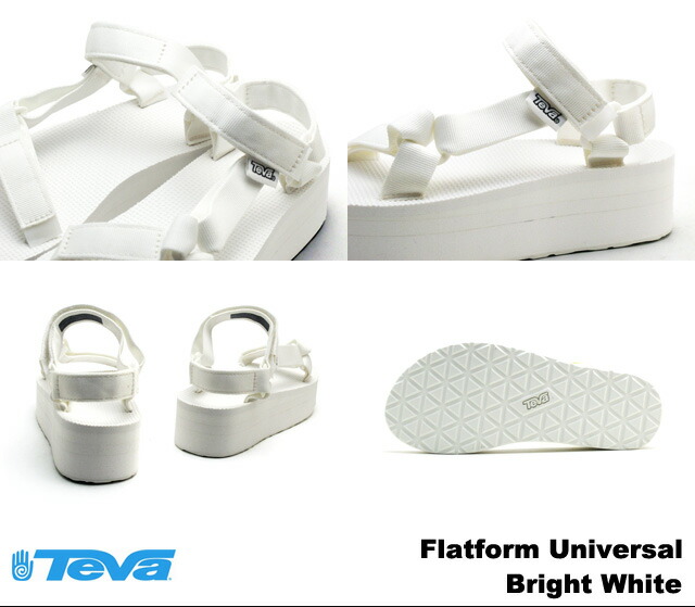 teva bright white flatform universal sandals