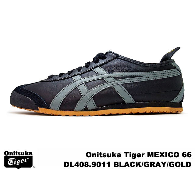 onitsuka tiger mexico 66 black grey gold