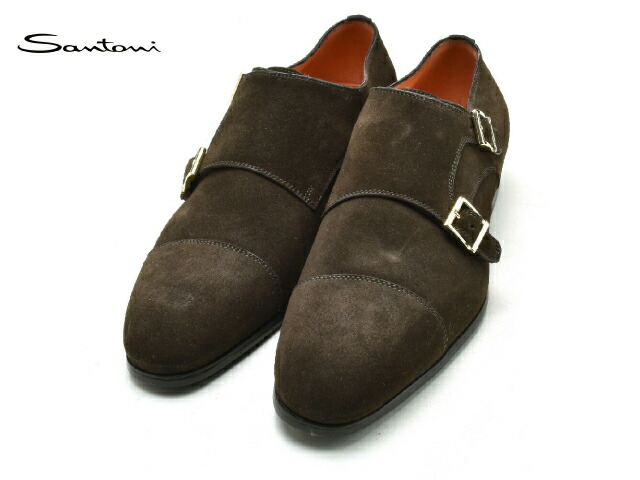 楽天市場】サントーニ Santoni ダブルモンクストラップ ブラウ
