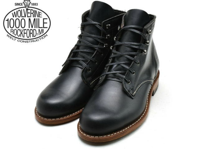 楽天市場】ウルバリン 1000マイルブーツ ウルヴァリン WOLVERINE 1000MILE BOOTS CAPTOE W990076 ブラック  Made in USAメンズ ブーツ men's boots : PREMIUM ONE