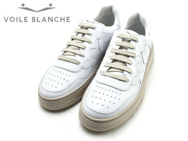 【VOILE BLANCHE】ホワイト ミリタリーグリーン スニーカー VOILE BLANCHE (ボイルブランシェ) スエード 切り替え
