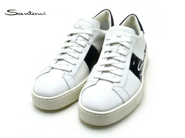売れ筋 サントーニ Santoni スニーカー ホワイト メンズ スニーカー Premium One 日本産 Www S Ifm Com