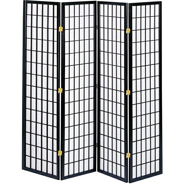 弘益 JP-M180-4(BK) 和風衝立4連 ブラック メーカー直送｜総合通販PREMOA 店
