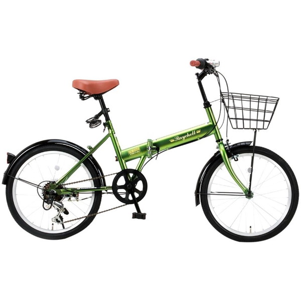 Raychell FB-206R-カーキ [折畳み自転車 (20インチ・シマノ6段変速)] 【同梱配送不可】【代引き不可】【沖縄・北海道・離島配送不可】 学生 通勤 通学 春 OL 祝 入学 アウトドア サイクリング 小型自転車 ミニベロ アウトドア 快適 サイクリング 街乗り メーカー直送