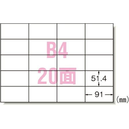 エーワン 1318-28268 PPCラベル B4 20面A型