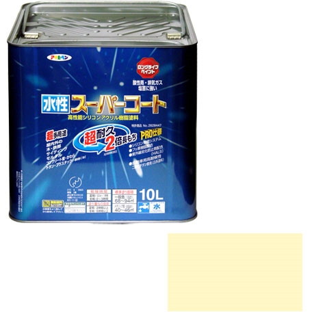 アサヒペン AP 水性スーパーコート 10L アイボリー