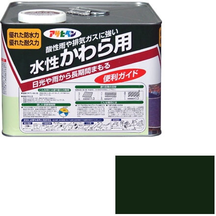 アサヒペン 水性かわら用 7L (アイリッシュグリーン)