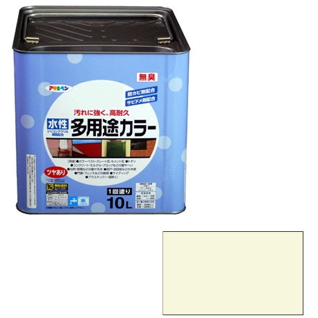 アサヒペン 水性多用途カラー 10L (ミルキーホワイト)|総合通販PREMOA 店