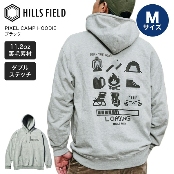 ヒルズフィールド PIXEL CAMP HOODIE フーディ グレー Mサイズ HILLS FIELD|総合通販PREMOA 店