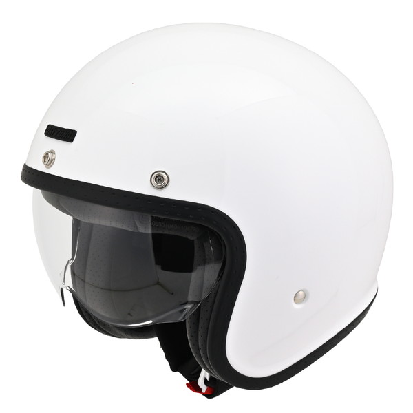 D61099 DN007PJジェットヘルメットWH/M デイトナ バイク用 SG規格 高強度ABS 軽量 スモールジェット シールド / スピーカーホール 装備 ホワイト Mサイズ(57-58cm)