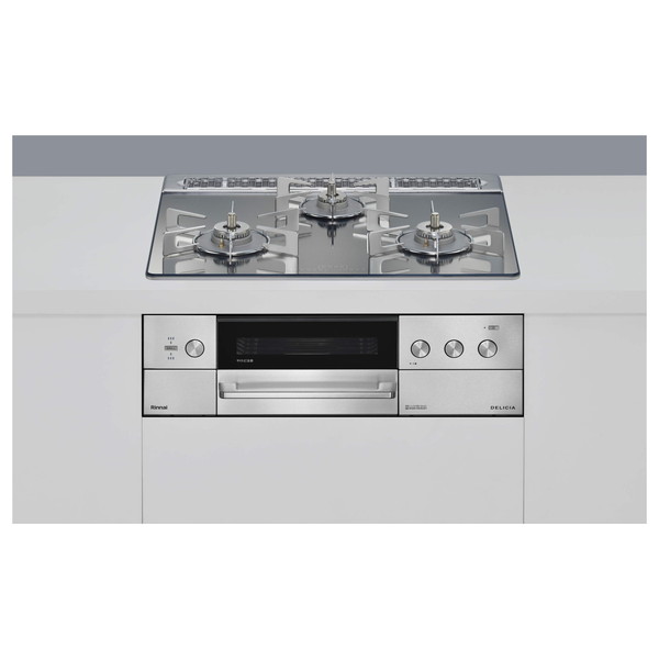 RHS31W39M13RCSTW-LP Rinnai プラチナミラー DELICIA (デリシア) [ビルトインガスコンロ(プロパンガス用・両側強火タイプ・3口・60cm)]
