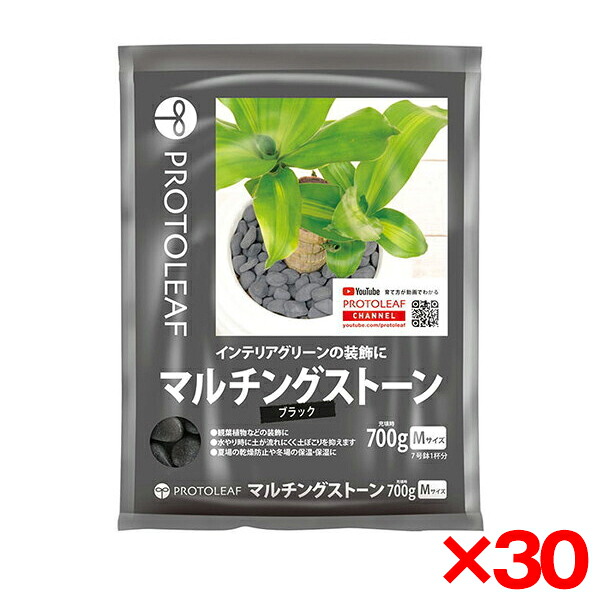【30個セット】プロトリーフ マルチングストーン(ブラック)M 700g [観葉植物用砂利]｜総合通販PREMOA 店