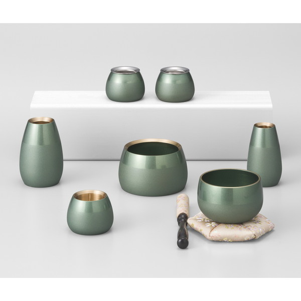 コクーン 2.5寸(小)7点セット モスグリーン [仏具セット]