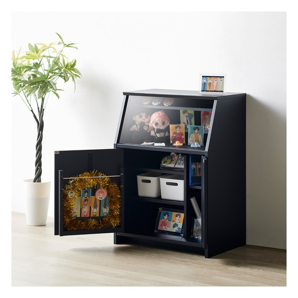 楽天市場】朝日木材加工 OPN-8060ST-BK ブラック 推し活ラック