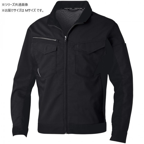 桑和 3478-00 長袖ブルゾン Mサイズ ブラック(4) 桑和