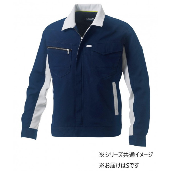 桑和 962 長袖ブルゾン Sサイズ ネイビー(1) SOWA 桑和