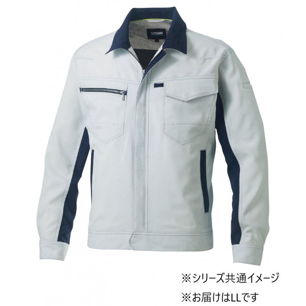 桑和 962 長袖ブルゾン LLサイズ シルバーグレー(22) SOWA 桑和