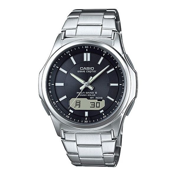 CASIO カシオ WVA-M630D-1AJF ブラック×シルバー系 ウェーブセプター ソーラー コンビネーション [ソーラー電波腕時計 (メンズウオッチ)]