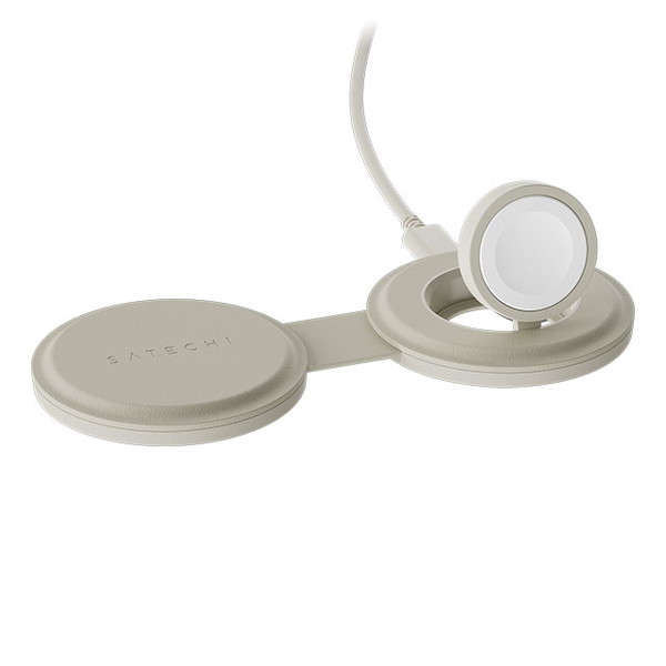 PST-QTG21W Satechi サンド [OntheGo2in1ワイヤレスチャージャー]